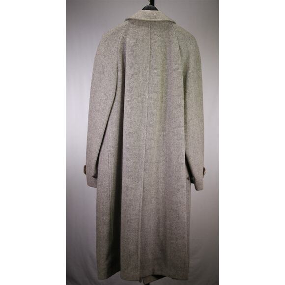Harris Tweed Yarmouth Royal Store Limited Gray Overcoat Coat 46R - Picture 5 of 8